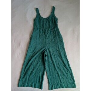 Patagonia Hemp Garden Island Wide Leg Jumpsuit Romper Green 75015 Boho Hippie XS